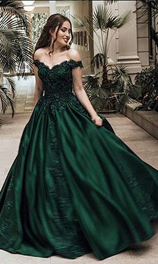 Mode de bal Épaule dégagée Balayage / pinceau train Satin Robe Mode de bal Épaule dégagée Balayage / pinceau train Satin Robe