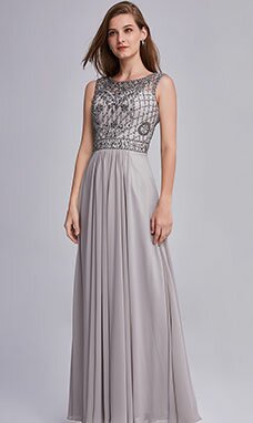 A-line Col U profond Longueur ras du sol Robe de Fête A-line Col U profond Longueur ras du sol Robe de Fête